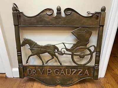 Antique Mcclelland Barclay Bronze Horse & Carriage Doctor Sign • $1799