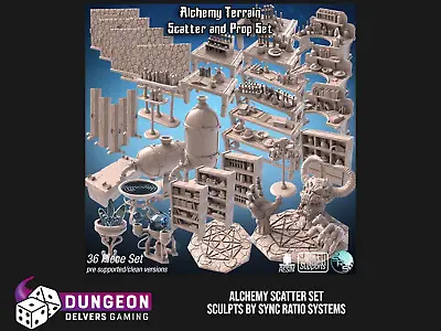 Alchemy Scenery Scatter Terrain 3d DND 40 AOS Wargames Soul Lord Wizard Fantasy • £3.49