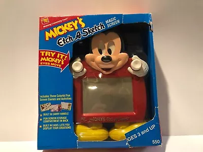 Vintage 1991 Mickey's Etch A Sketch Ohio Art CIB Disney Good Condition • $24.99