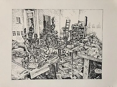 EDUARDO PAOLOZZI RA  Sculptor's Studio  LITHOGRAPH Blindstamped Provenance 1990s • £120