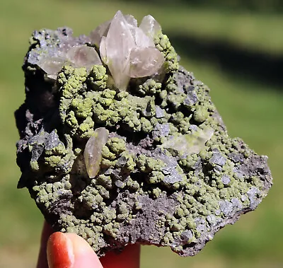 Mottramite On Calcite Crystals On Matrix From Tsumeb Old 9.5 Cms • $236.99