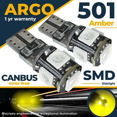 For Renault Clio MK3 Amber Smd 5 Led 2005-12 Side Indicator Repeater Light Bulbs • $11.36