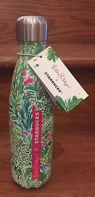 Starbucks S'well Lilly Pulitzer Stainless Steel Water Bottle Palm • £86.73