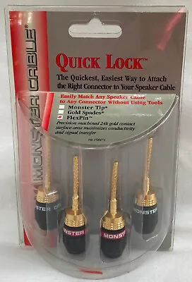 Monster Quick Lock Flex Tip Modular Speaker Cable Termination Z2 Bi-wire Biwire • $84.85