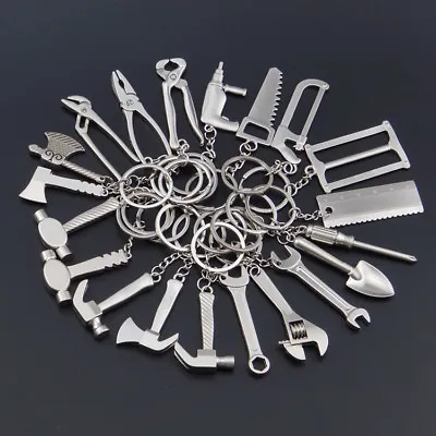 Repair Tool Wrench Spanner Pliers Key Chain Ring Keyring Metal Keychain Gift • £2.39