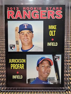 2013 Topps Heritage #261 Mike Olt/Jurickson Profar Rookie Stars Texas Rangers RC • $6.99