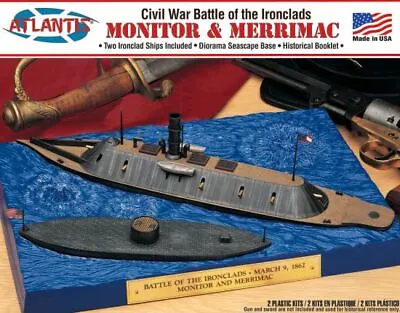 Civil War Battle Of The Ironclads Monitor And Merrimac Plastic Model Kit • $26.99