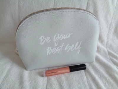 £25.50 • Buy BareMinerals Moxie Plumping Lip Gloss Leading Lady 4.5 Ml & Make Up Bag