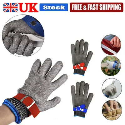 £11.99 • Buy Stainless Steel Mesh Knife Cut Resistant Chain Mail Protective Glove Work Safety