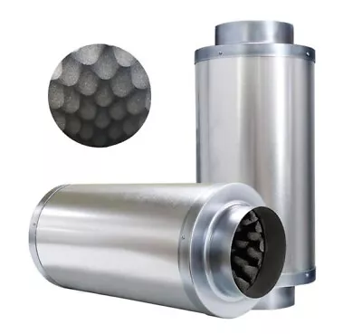 Hydroponics Indoor Inline Duct Extractor Fan Silencer Low Noise 4  6  8  10  12  • £90.56