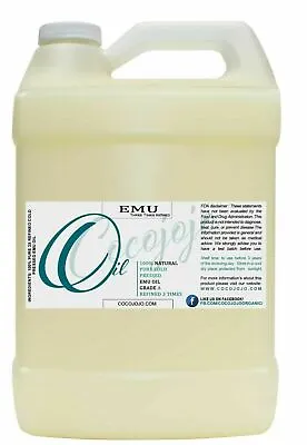 Organic Emu Oil Australian Triple Refined 16 Oz 32 Oz 1 Gallon Fresh Creamy Emu • $16.99
