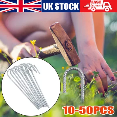 £28 • Buy 10-50 Tent Pegs Heavy Duty Steel Marquee Ground Stakes 300mm*8mm Camping Awning