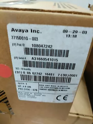 AVAYA MLX-16DP Black 108047242  7715D01G-003 Sealed • $60