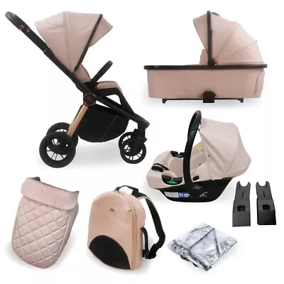 My Babiie MB450i 3-in-1 Travel System With I-Size Car Seat - Pastel Pink • £397