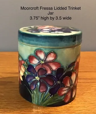 Moorcroft Green Spring Flower Lidded 3.75” Jar • $164.61