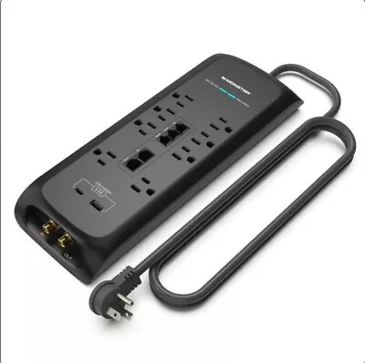 Monster Power Heavy Duty Power Strip Surge Protector 8 Outlet W/ USB Ports 6ft • $32.95