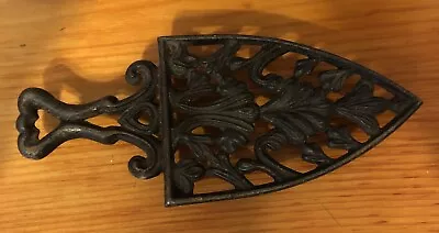 Vintage Wilton Black Cast Iron Footed Trivet Kitchen Wall Decor • $8.95