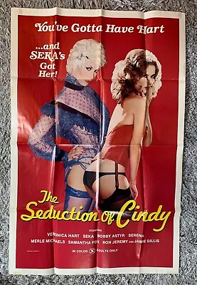THE SEDUCTION OF CINDY Original  Vinatge One Sheet Poster SEKA VERONICA HART • $30