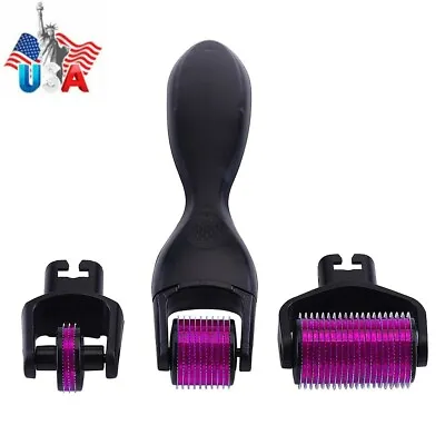 Derma Roller Kit For Face Body Beard Hair 0.5/1/MM Titanium Microneedle USA • $10.99