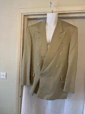 YVES SAINT LAURENT Blazer / Jacket Size 52 Large Double Breasted Beige Vintage • £65