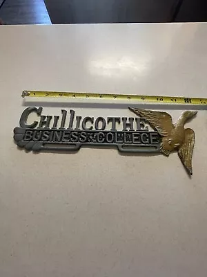 Vtg. Chillicothe Missouri MO License Plate Topper Aluminum Made In Atchison KS • $95