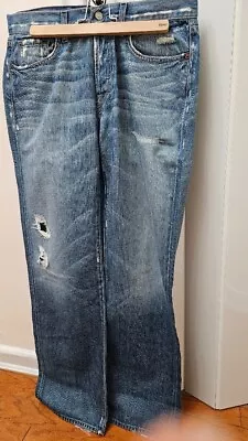 7 Seven For All Mankind Men's Relaxed Fit Denim Jeans Blue Button Fly • $22