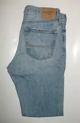 Mens Abercrombie & Fitch Slim Straight Button Fly Blue Jeans Size 31x32 • $19.99