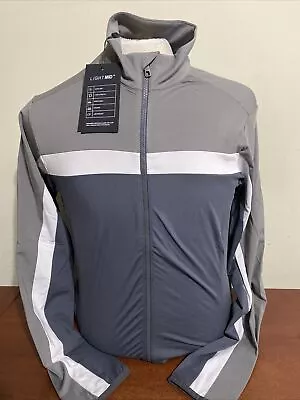 J Lindeberg Men's Jarvis Golf Mid Layer AMJS06691 U221 Gray Medium NEW NWT • $89.99