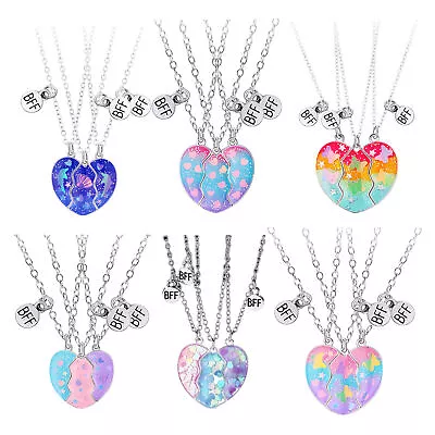 BFF Magnetic Matching Heart Necklace Best Friend Forever Necklaces Alloy Pendant • $10.88