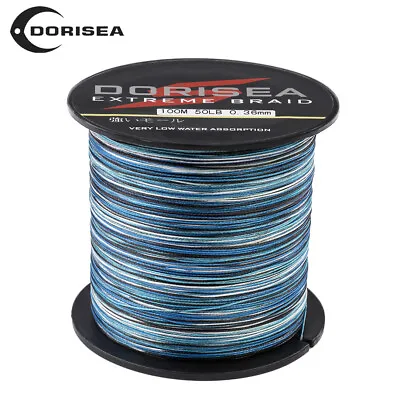 $9.79 • Buy Power Dorisea 100M~2000M Blue White Black Mixed Camo Pe Braided Fishing Line