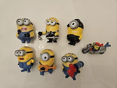 7x 2013 DESPICABLE ME 2 McDonald's Happy Meal MINIONS Toy MINION Collectable Set • $17.38
