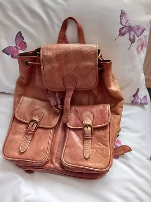 Leather Ladies Ruck Sack/bag By Visconti • £10