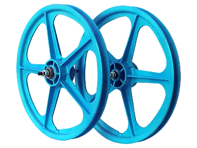 SKYWAY Tuff II Sealed Bearing Old School BMX Wheelset Aqua 20  • $275