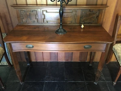 $199.90 • Buy Antique Victorian Stunning Wood One Drawer Entry  Hall Side Table Metal Handle