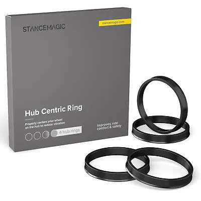 (4) Plastic Hubcentric Rings | 57.1 Hub To 66.6 / 66.56 Wheel | For Audi VW BMW • $9.28