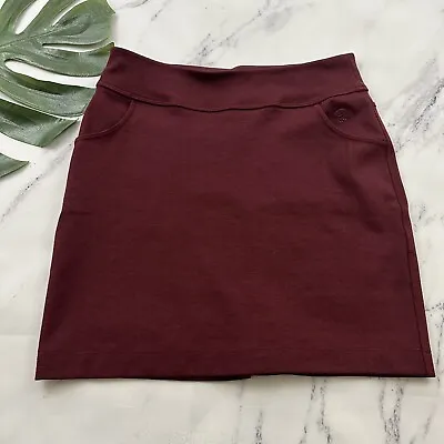 Mountain Hardwear Womens Mini Skirt Size S Burgundy Red Stretch Pockets Pull On • $19.99