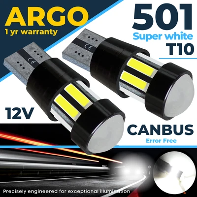 £5.89 • Buy Fits Ford Mondeo ST MK3 Led Projector Smd Xenon White Side Light Bulbs 2000-2007