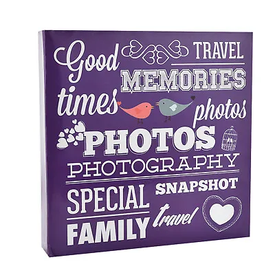 Large Purple Slip In Ring Binder Travel Memories 6'x4' 500 Photos Album AL-9574 • £19.80