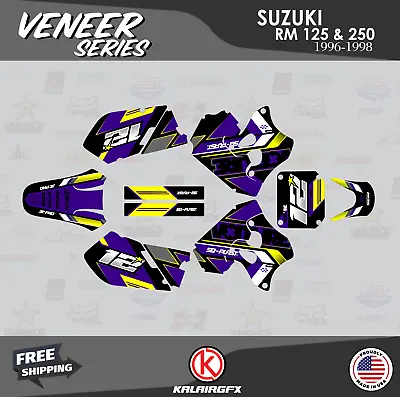 Graphics Kit For SUZUKI RM 125 RM 250 1996 1997 1998 Veneer Series - Purple • $82.99