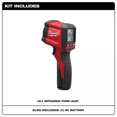 Milwaukee Temperature Gun Infrared 7.14  H X 4.43  W X 1.77  D Thermometer Tool • $95.39