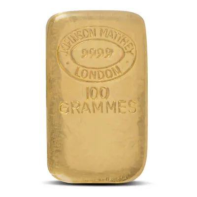 100 Gram Johnson Matthey Gold Bar • $8133.53