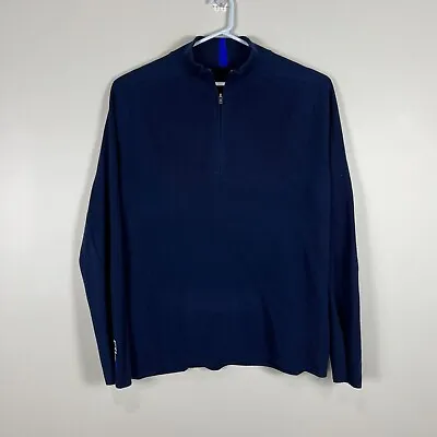 $49.99 • Buy RLX Ralph Lauren Blue Pullover Wool Knit Qtr Zip Jumper Sweater Men's XXL 2XL
