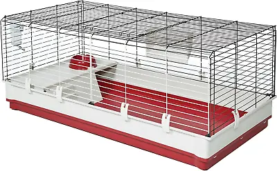 Deluxe Rabbit & Guinea Pig Cage X-Large White & Red • $128.99
