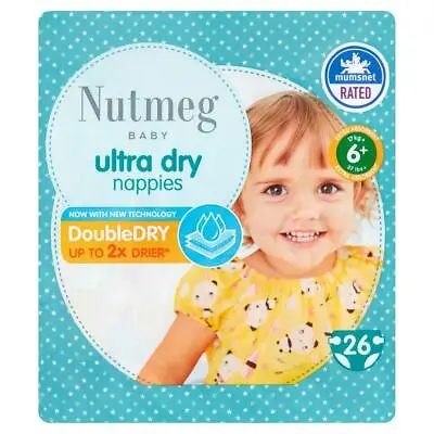 Nutmeg Size 6+ Nappies 26 Pack • £9.79