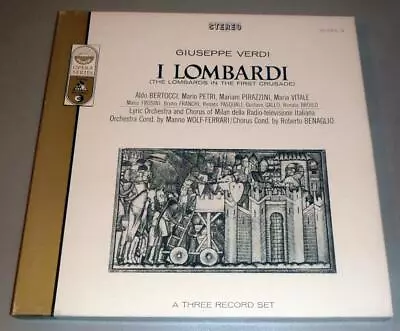 VERDI I LOMBARDI 3 LP BOX SET - Wolf-Ferrari / Benaglio • $12.95