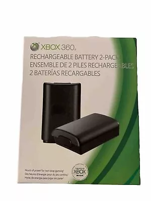 New In Packaging Xbox 360 Rechargeable Battery 2-Pack Black • $33