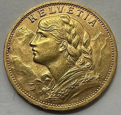 1930 Switzerland Twenty 20 Francs Libertas Helvetia Gold Coin • $719.99