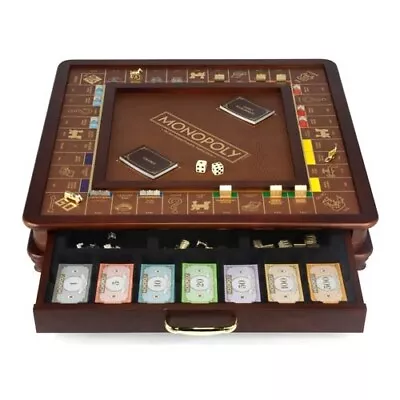 Monopoly Luxury Wooden Edition With Wood Game Board New Premium Collectible RARE • $399.99