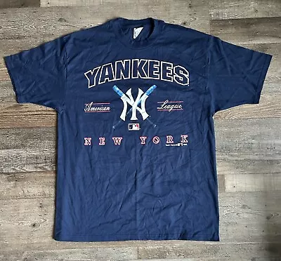 Vintage 1998 Deadstock New York Yankees Team Hanes T-Shirt XL USA • $40