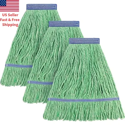 Cotton Mop Head Replacement Heavy Duty Long-end Commercial Industrial Easy Wring • $17.99